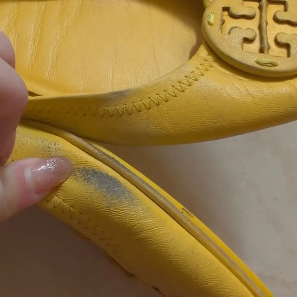 Tory Burch Yellow Ballet Flats Size 5